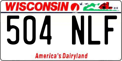 WI license plate 504NLF