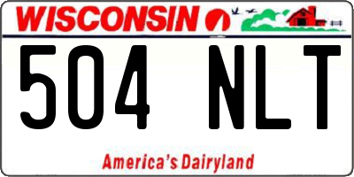 WI license plate 504NLT