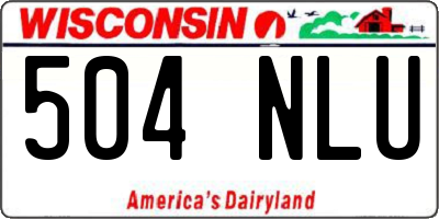 WI license plate 504NLU