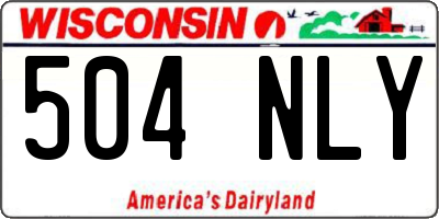 WI license plate 504NLY