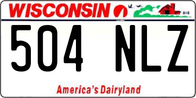 WI license plate 504NLZ