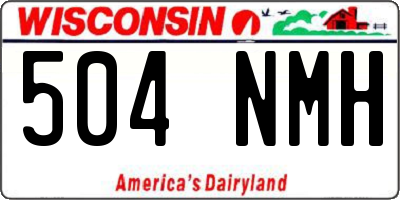 WI license plate 504NMH