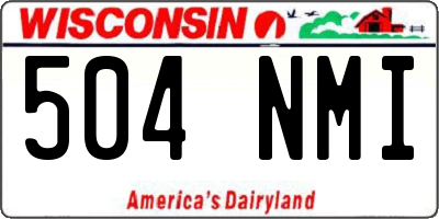 WI license plate 504NMI