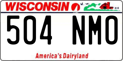 WI license plate 504NMO