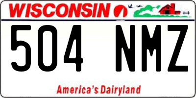 WI license plate 504NMZ