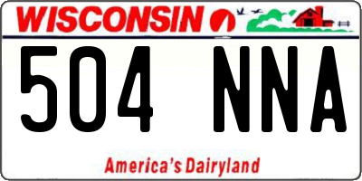 WI license plate 504NNA