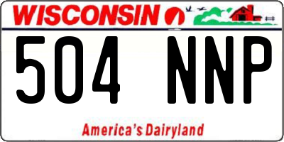 WI license plate 504NNP