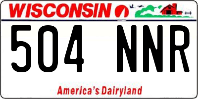 WI license plate 504NNR
