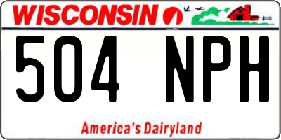 WI license plate 504NPH