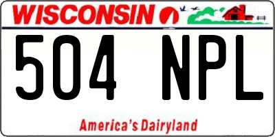 WI license plate 504NPL