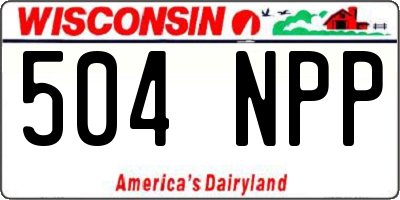 WI license plate 504NPP