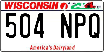 WI license plate 504NPQ