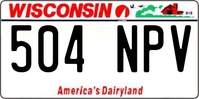 WI license plate 504NPV