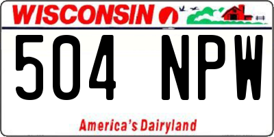 WI license plate 504NPW