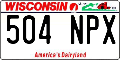 WI license plate 504NPX