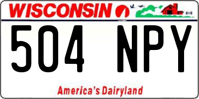 WI license plate 504NPY
