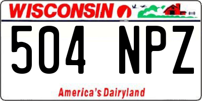 WI license plate 504NPZ
