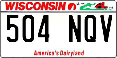 WI license plate 504NQV
