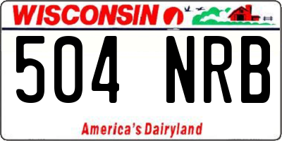 WI license plate 504NRB