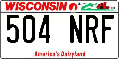 WI license plate 504NRF