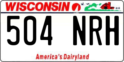 WI license plate 504NRH