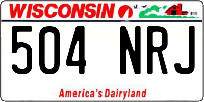 WI license plate 504NRJ