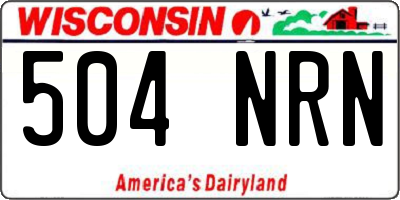 WI license plate 504NRN