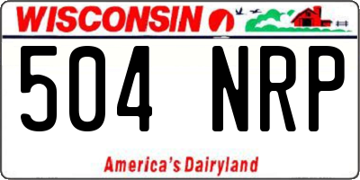 WI license plate 504NRP
