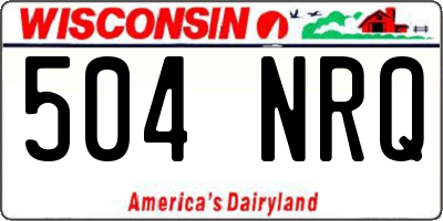 WI license plate 504NRQ