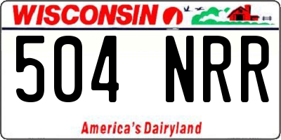 WI license plate 504NRR