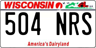 WI license plate 504NRS