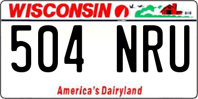WI license plate 504NRU