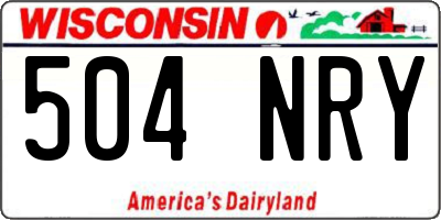 WI license plate 504NRY