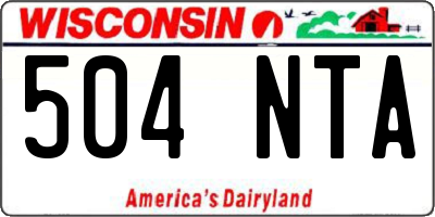 WI license plate 504NTA