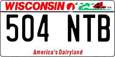 WI license plate 504NTB