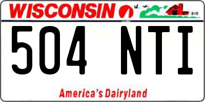 WI license plate 504NTI