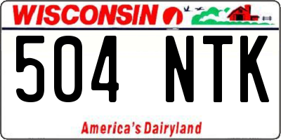 WI license plate 504NTK