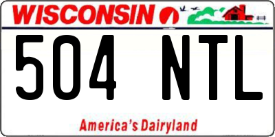WI license plate 504NTL