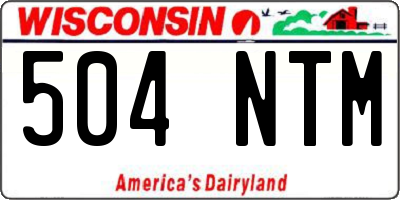 WI license plate 504NTM