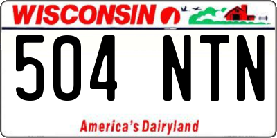 WI license plate 504NTN