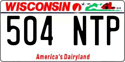WI license plate 504NTP