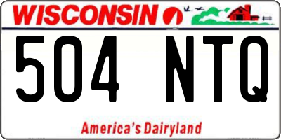 WI license plate 504NTQ