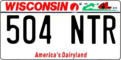 WI license plate 504NTR