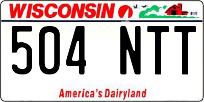 WI license plate 504NTT