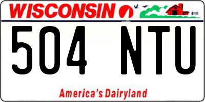 WI license plate 504NTU