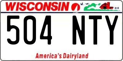 WI license plate 504NTY