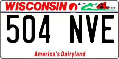 WI license plate 504NVE