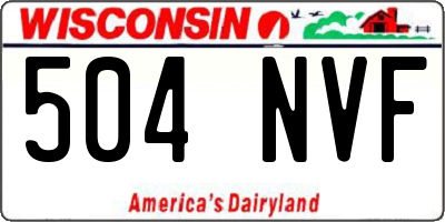 WI license plate 504NVF
