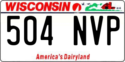 WI license plate 504NVP