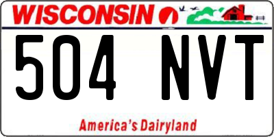 WI license plate 504NVT